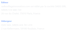 Éditeur et hébergeur du site